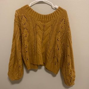 Off the shoulder Orange Sweater!